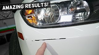 HOW TO FIX SCRATCH ON CAR BUMPER Like a Pro [upl. by Naarah151]