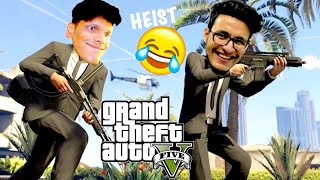 Funniest Bank Heist in GTA 5 with Mythpat [upl. by Eijneb]