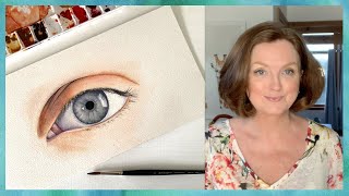 Watercolor Eye Tutorial  Watercolor Techniques Explained [upl. by Enajharas]