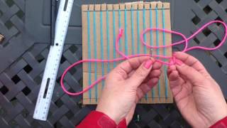 Weaving on a Cardboard Loom part 1 [upl. by Sebastien55]