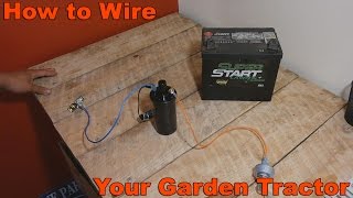 How to Wire Your Old Garden Tractor w Battery Ignition and Stator Charging [upl. by Mcgruter]