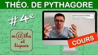 LE COURS  Le théorème de Pythagore  Quatrième [upl. by Oeht]