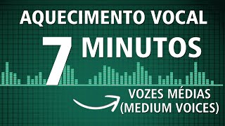 Aquecimento vocal de 7 minutos para VOZES MÉDIAS MEZZOBARÍTONO [upl. by Salamone]