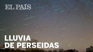 TIMELAPSE La lluvia de estrellas de las PERSEIDAS en un minuto [upl. by Adrian862]