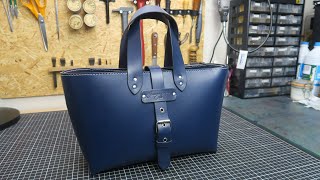 Fabrication dun sac cabas en cuir le quotAsamiquot Beauté du matin [upl. by Dory]