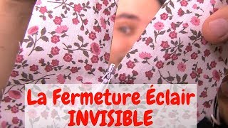 Comment Coudre une Fermeture Éclair INVISIBLE [upl. by Irakuy]