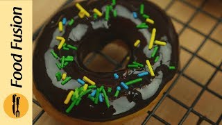 Homemade Chocolate Donuts Recipe  doughnut recipe By Food Fusion [upl. by Logan]