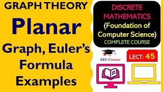 L45 Planar Graph Euler’s Formula  Examples  GRAPH THEORY  Discrete Mathematics Lectures Hindi [upl. by Gerrit534]