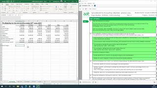 AAT Level 3 Spreadsheets  sample 1 part 1 [upl. by Amiel182]