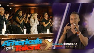 Tanzanian goes into the semifinals Final America got Talent  Boncena to stop whites at the 2020 [upl. by Duwe]