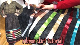 Simple Ribbon Skirt Tutorial from start to finish [upl. by Gizela]