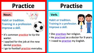 PRACTICE vs PRACTISE 🤔 Whats the difference  English grammar [upl. by Larochelle]