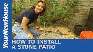 How to Install a Natural Stone Patio  Do It Yourself [upl. by Sanson]