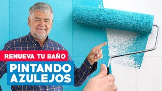 Cómo pintar azulejos para renovar un baño [upl. by Pincas]