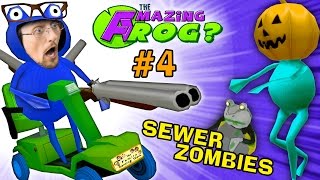 SEWER ZOMBIES vs SHOTGUN BLAST AMAZING FROG HALLOWEEN Part 4 FGTEEV Pumpkin Head Costume [upl. by Fransen]