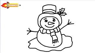 Comment dessiner un bonhomme de neige [upl. by Nimoynib880]