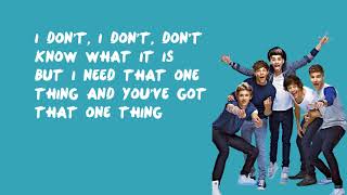 One Thing  One Direction Lyrics [upl. by Ahsertal]