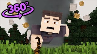 TORNADO 360VR Video  Minecraft Animation [upl. by Ahsikar]