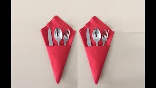 DIY Easy Napkin Folding by MadeByFate 6 [upl. by Sherl]