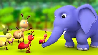 The Elephant amp Ant 3D Animated Hindi Moral Stories for Kids  घमंडी हाथी और चींटी हिन्दी कहानी Tales [upl. by Hoopes]