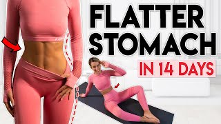 FLATTER STOMACH in 14 Days burn belly fat  10 minute Home Workout [upl. by Manwell]