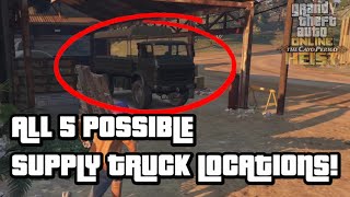 ALL 5 POSSIBLE SUPPLY TRUCK LOCATIONS FOR CAYO PERICO GATHER INTELSCOPE OUT GTA 5 ONLINE DLC [upl. by Margarida]