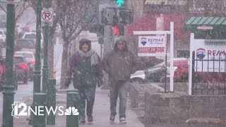 Snow falls in Flagstaff [upl. by Hervey662]