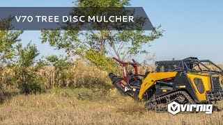 V70 Tree Disc Mulcher  Skid Steer Attachment [upl. by Orelle302]