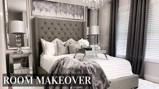 EXTREME Bedroom Makeover  LUXE ON A BUDGET Room Transformation [upl. by Aciraa]