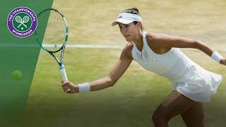 Garbiñe Muguruza v Angelique Kerber highlights  Wimbledon 2017 fourth round [upl. by Aicatsana578]