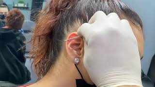 Industrial piercing INSTRUCTIONAL how to pierce properly [upl. by Koslo892]