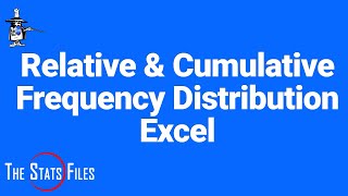 Relative and Cumulative Frequencies using basic Excel [upl. by Tnomel]