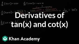 Derivatives of tanx and cotx  Derivative rules  AP Calculus AB  Khan Academy [upl. by Llerrehs]