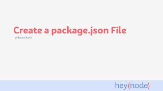 Create a packagejson File [upl. by Foushee326]