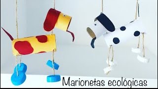 Marionetas con material reciclado  Manualidad infantil DIY  Juguete casero fácil de hacer [upl. by Assiron]