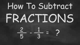 How To Subtract Fractions  Quick and Easy Fractions [upl. by Yaron]