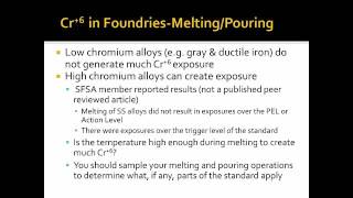 Hexavalent Chromium Part 1 OSHA’s Standard [upl. by Cookie]