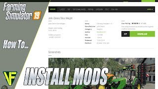 How To Install Mods in Farming Simulator 19 [upl. by Nadirehs553]