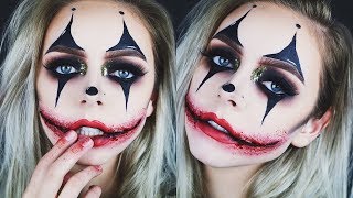 Creepy Glamorous Clown Halloween Makeup [upl. by Nylac]