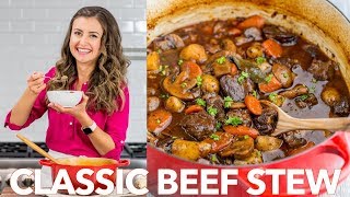 Classic Beef Stew Recipe For Dinner  Natashas Kitchen [upl. by Anod]