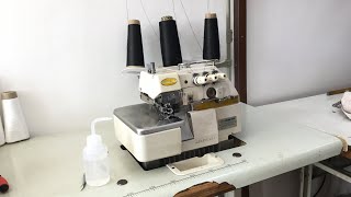 how to thread an overlock industrial machine step by step full video [upl. by Ehlke]