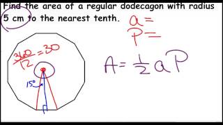 Regular Polygon Area Dodecagon with 12 [upl. by Maximilianus]