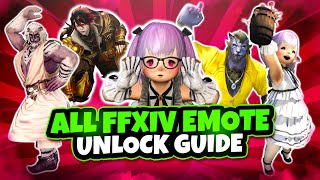 FFXIV ALL Unlockable Emotes Guide [upl. by Trevar]