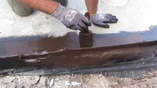 Concrete Slab Waterproofing using Liquid Rubber membrane [upl. by Danielle]