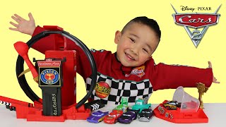 Lightspeed Loopin Launcher Playset Lightning McQueen Ckn Toys [upl. by Raquela367]