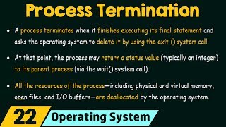 Operation on Processes – Process Termination [upl. by Fisch]