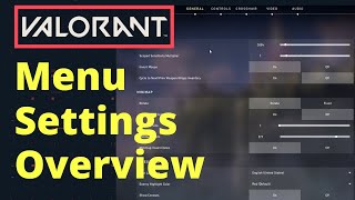 VALORANT Menu Settings Overview [upl. by Nerha]