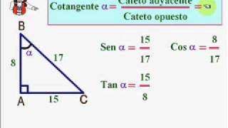 RAZONES TRIGONOMÉTRICAS DE UN ÁNGULO AGUDO [upl. by Christianna996]