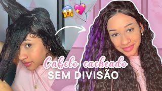 COMO DEIXAR O CABELO CACHEADO SEM DIVISÃO  jeito fácil 😱💖 [upl. by Willcox]