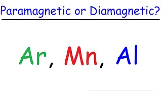 Paramagnetic amp Diamagnetic Elements  Paired amp Unpaired Electrons [upl. by Niletak389]